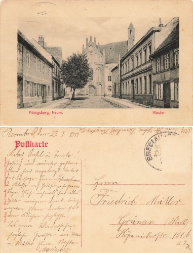Koenigsberg Neumark Kloster Chojna o 1919