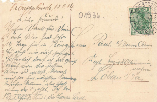 01936 Koenigsbrueck Truppenuebungsplatz Neues Lager Uebungsplatzstempel 1914