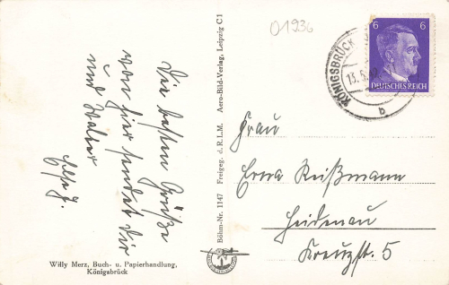 01936 Königsbrück Fliegeraufnahme o 1942