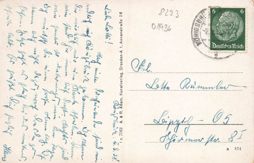 01936 Königsbrück Flüsterallee o 1938