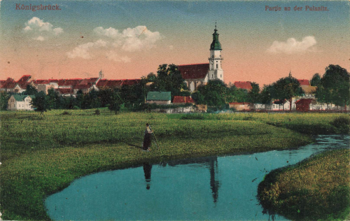 01936 Königsbrück Partie an der Pulsnitz o 1920