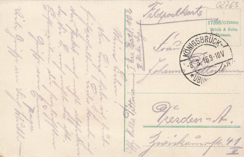 01936 Königsbrück Übungsplatzstempel a o 1916