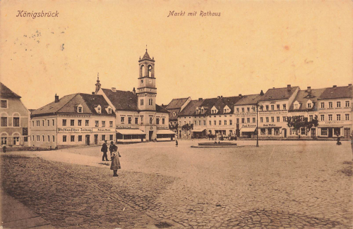 01936 KönigsbrückMarktmit Rathaus o 1924