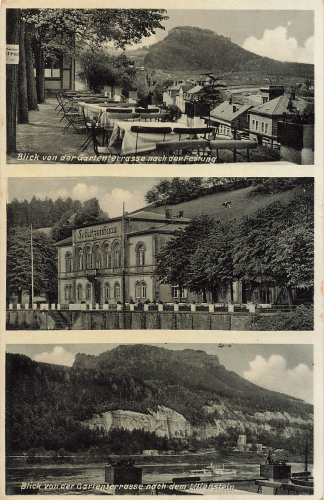 01824 Koenigstein Restaurant Schuetzenhaus Saxon Switzerland * around 1930