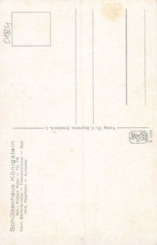 01824 Koenigstein Restaurant Schuetzenhaus Saxon Switzerland * around 1930