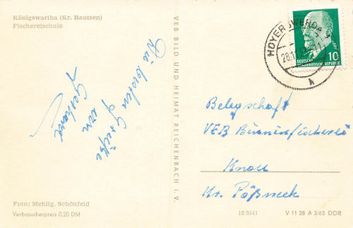 02699 Königswartha Fischereischule o 1963