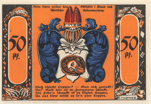 Koeslin Pomerania emergency banknote Koszalin 1921