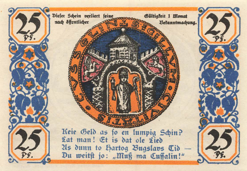 Koeslin Pomerania emergency banknote Koszalin 1921