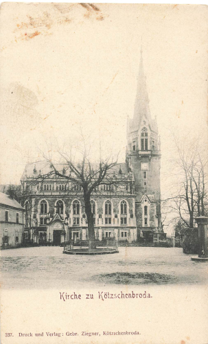 01445 Koetzschenbroda Radebeul Kirche * um 1900