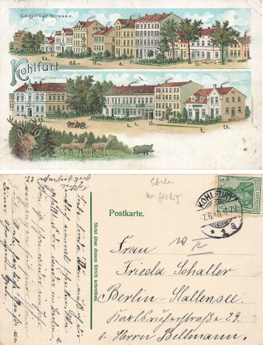 Kohlfurt Schlesien Litho Goerlitzer Strasse Wegliniec o 1915