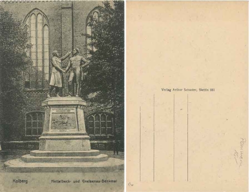 Kolberg Nettelbeck und Gneisenau Denkmal * ca. 1920