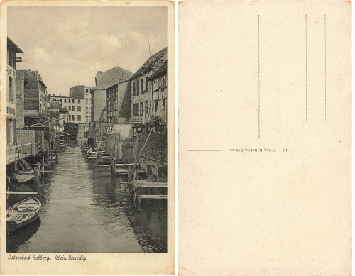 Kolberg Pommern Klein Venedig Kolobrzeg um 1930