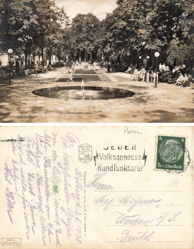 Kolberg Pommern Fruehkonzertplatz Kolobrzeg o 1938