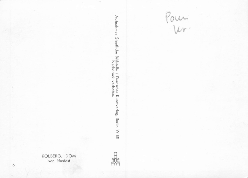 Kolberg Dom Pommern Kolobrzeg * um 1950