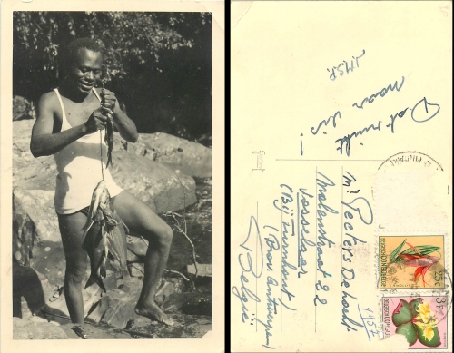 fisherman Belg Congo Zaire Photo o circa 1957