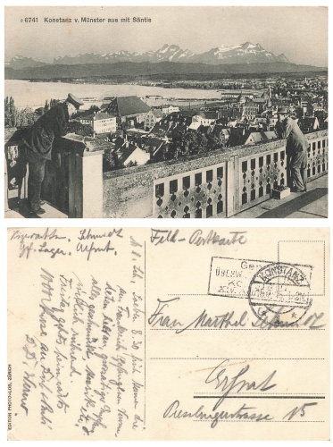 Constance from Münster Censorship Stamp Tested Surveillance o July 15, 1915