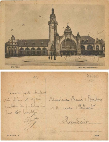 Krefeld main station circa 1910