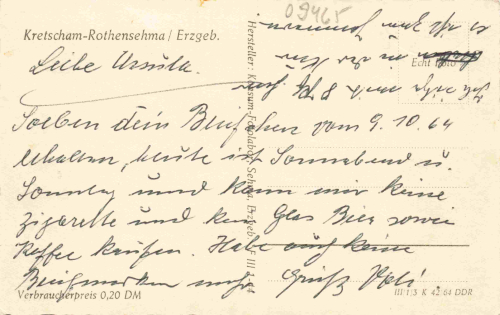 Kretscham-Rothensehma Erzgebirge * 1964