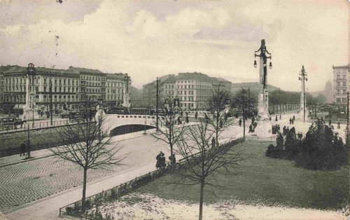 Kreuzberg Berlin Oranienplatz und die Oranienbrücke o 1915