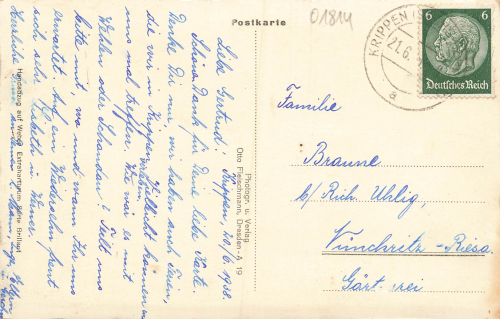 01814 Krippen Sächsische Schweiz Haus in der Sonne Grete Rasch o 1938