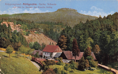 01814 Roelligmuehle Krippen Sächsische Schweiz o 1919