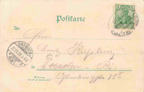 07387 Krölpa Thüringen Gruss aus ... Litho mit Gasthof und Bahnhof o 1903