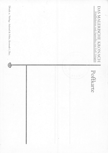 96317 Kronach Town Hall Artist's postcard Gust Luettgens around 1925