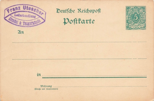 Crown Eagle 5 Pfennig Reichspost postal stationery *