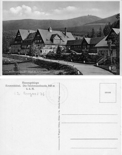 Krummhuebel Riesengebirge Schlesien Teichmannsbaude Karpacz * 1936