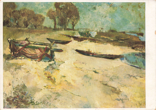 Artists Aid Organization 1937 Hans Schröers Am Rheinufer near Witlaer Fig. 71 / XII