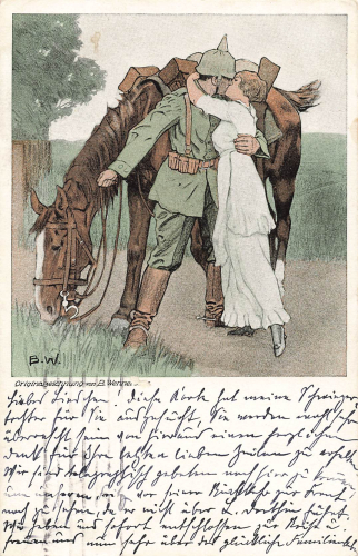 Cavalryman Artist Card Brynolf Wennerberg B.W. o 1915