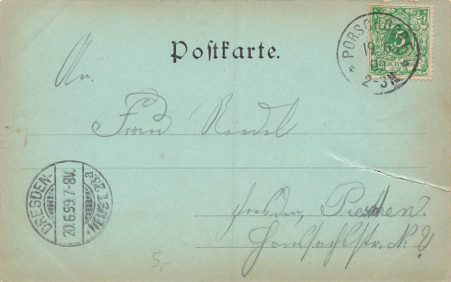 Elbdampfer "Austria" vor Rathen Mondscheinkarte o 1899