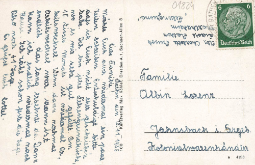 01824 Rathen with Deaconess Home "Felsengrund" Saxon Switzerland o 1935