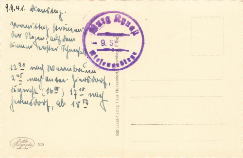 Kynast Riesengebirge Schlesien Chojnik * 1941