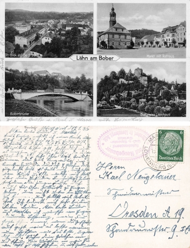 Laehn am Bober Schlesien Wlen o 1936