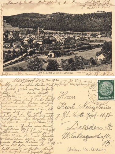 Laehn am Bober Schlesien Wlen o 1936