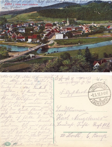 Laehn am Bober Schlesien Wlen o 1918