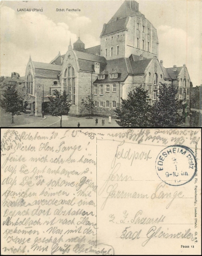 Landau Pfalz Festhalle o 30.01.1915