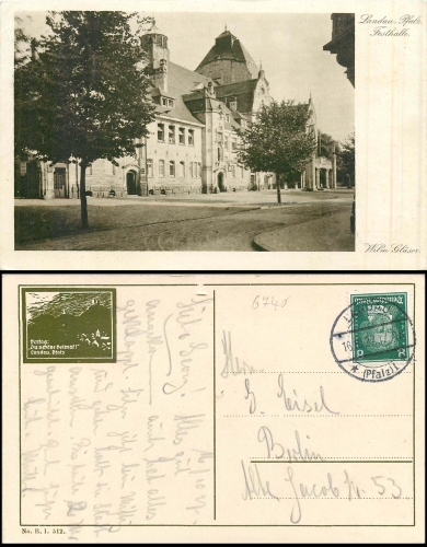 Landau Pfalz Festhalle o 16.10.1927