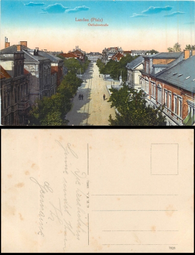 Landau Pfalz Ostbahnstrasse gebr. ca. 1920