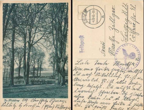 Landesschützen Battalion 984 Feldpost 2.WK o Zeitz 4.8.1943