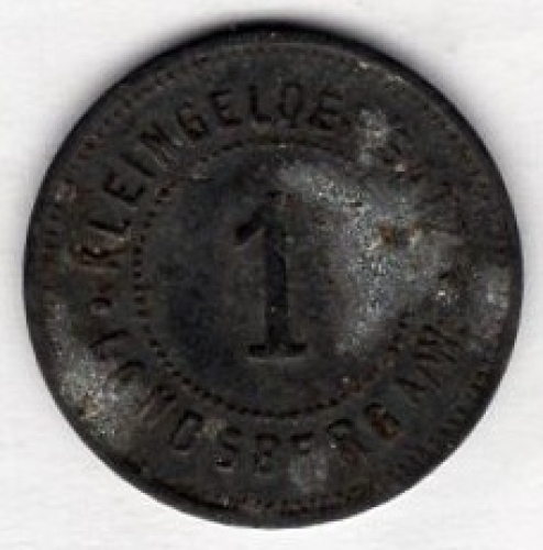 Landsberg Warthe Gorzów Wielkopolski Small change replacement 1 Pfennig