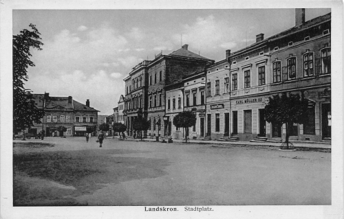 Landskron Stadtplatz Böhmen Sudetengau Lanškroun gebraucht 1942