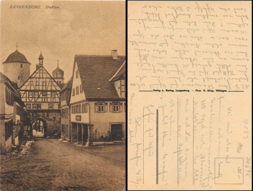 Langenburg Stadttor gebr. ca. 1930