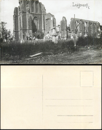 Langemark West Flanders Destruction real photo * around 1916