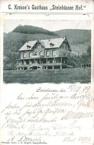 Steinhaeuser C. Krauses Gasthaus Schlesien Kamiennik o 1899