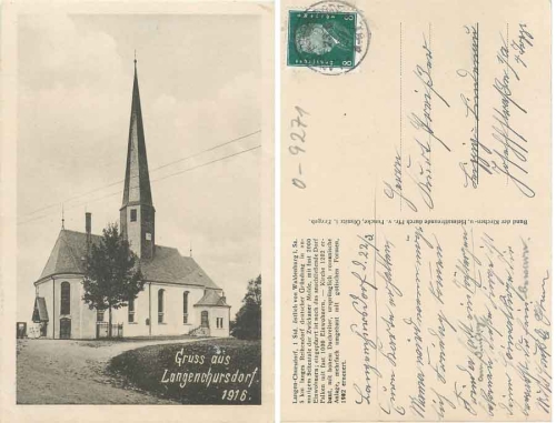 09337 Langenchursdorf i.Sa., Kirche, o 22.06.1929