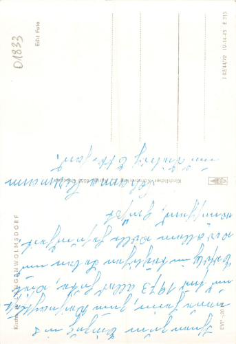 01833 Langenwolmsdorf Stolpen Kirche gebraucht 1973