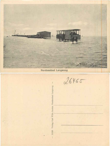 Langeoog Pferdebahn im Watt * ca. 1920