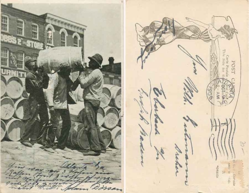 Load carrier Negroes unloading Cargo  o 9.10.1906